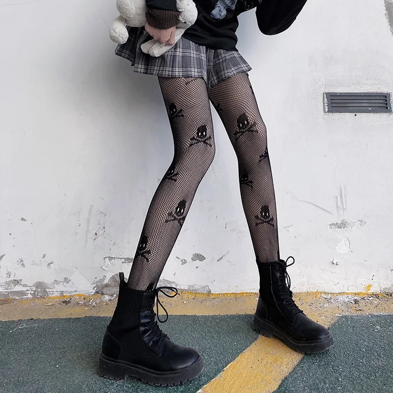 Gothic Kawaii Cross Print Tights™